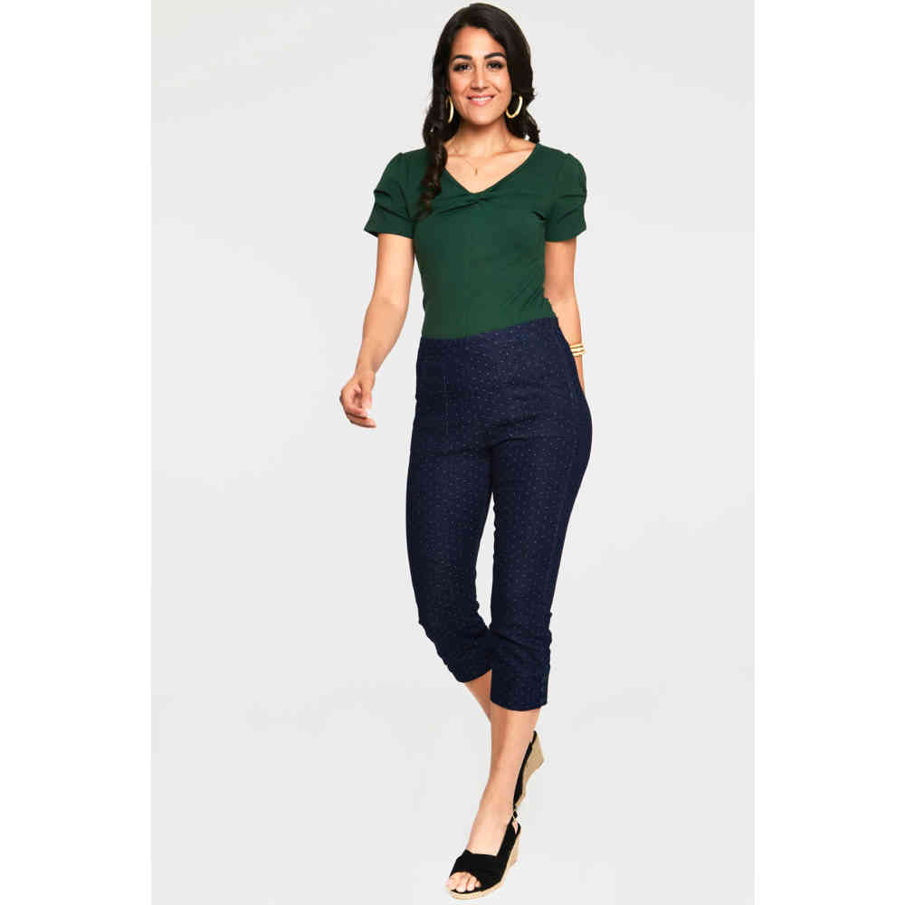 Voodoo Vixen - Rhiannon Bow VNeck Top - Groen